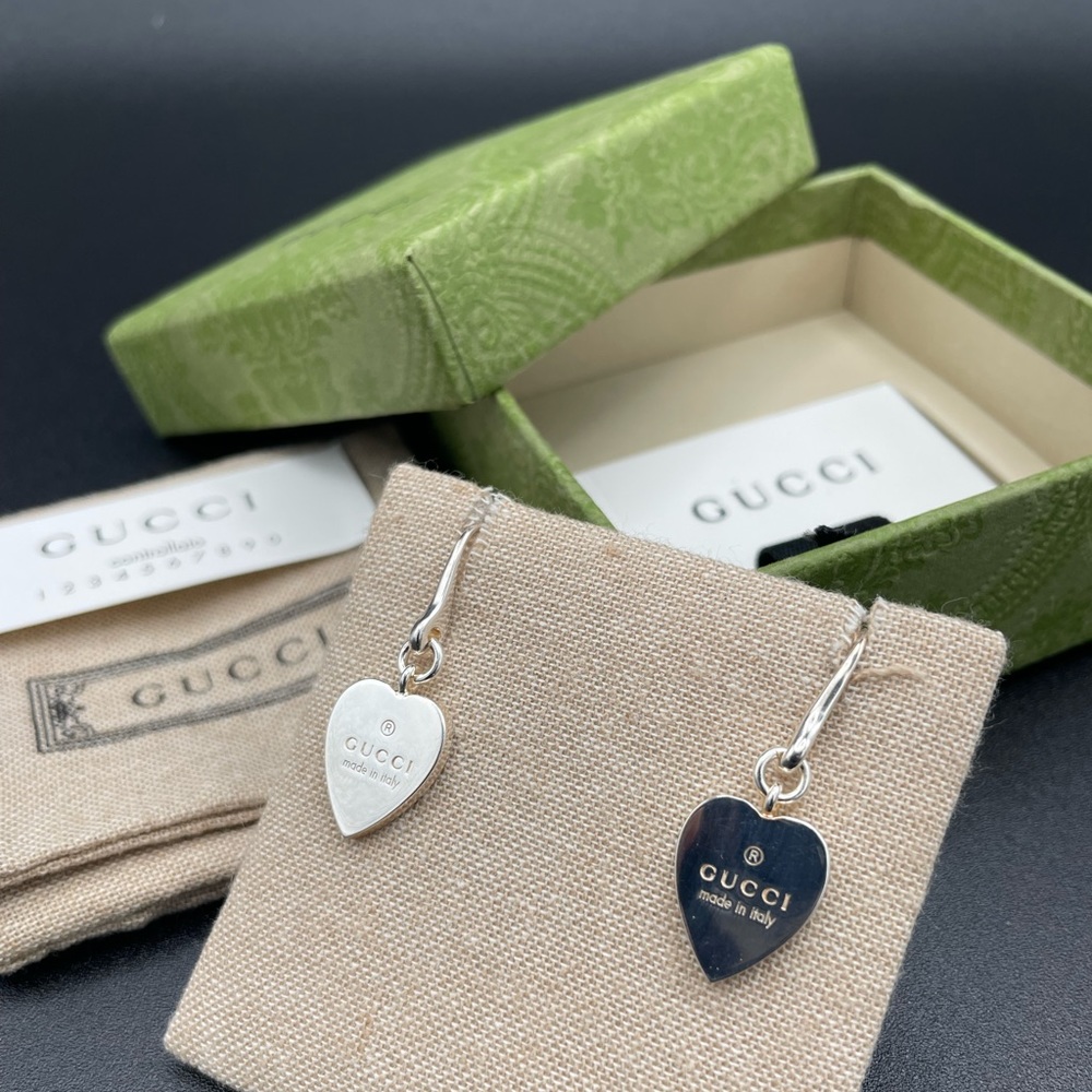 Authentic Gucci Heart Earrings